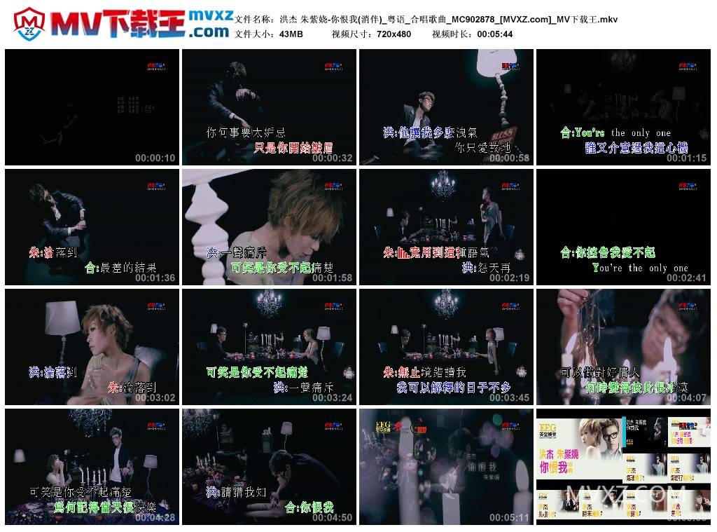 洪杰 朱紫娆-你恨我(消伴)_粤语_合唱歌曲_MC902878